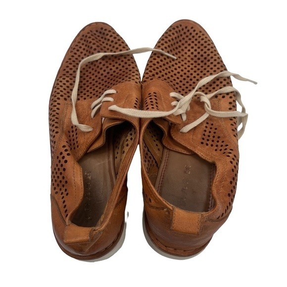 Trask Brown Perforated Lace Up Loafers Size 7 1/2 Women's - Picture 6 of 10
